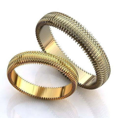 Обручальные кольца из разных видов золота AOG-obr-1393 из Желтое золото, Белое золото от Ювелирный салон Art of glow 4