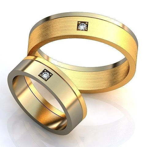 Обручальные кольца из двух видов золота AOG-obr-146 из Комбинированные от Ювелирный салон Art of glow 1