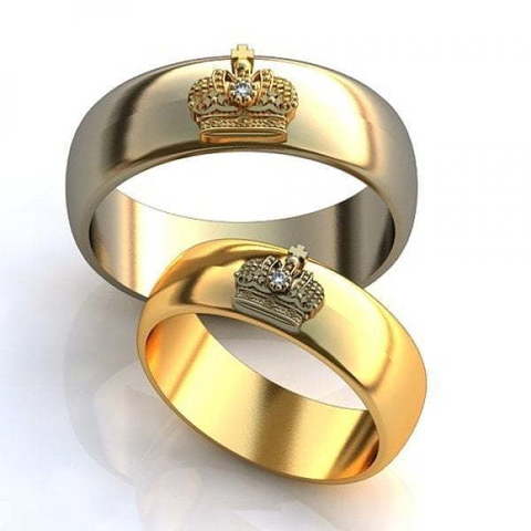 Широкие обручальные кольца AOG-obr-793 из Желтое золото от Ювелирный салон Art of glow 1