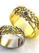 Обручальные кольца с драгоценными камнями AOG-obr-825 из Комбинированные от Ювелирный салон Art of glow 1