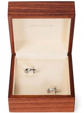 Обручальное кольцо с бриллиантовой дорожкой AOG-obr-544 из Белое золото, Желтое золото от Ювелирный салон Art of glow 2