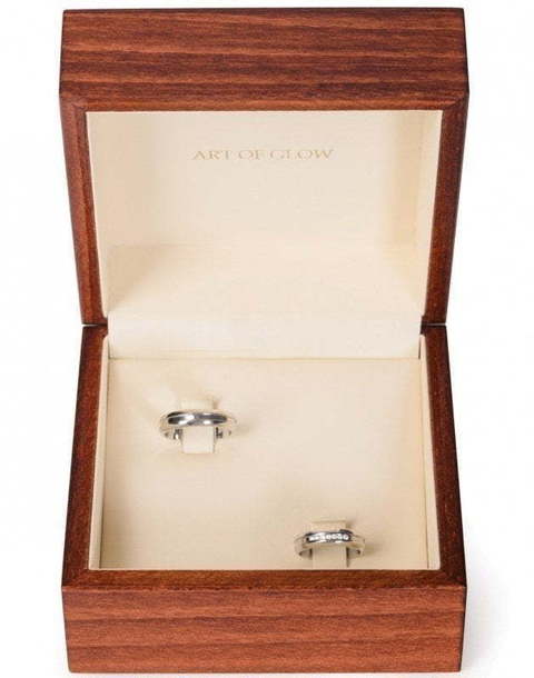 Обручальное кольцо с бриллиантовой дорожкой AOG-obr-544 из Желтое золото, Белое золото от Ювелирный салон Art of glow 2