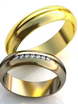Обручальное кольцо с бриллиантовой дорожкой AOG-obr-544 из Белое золото, Желтое золото от Ювелирный салон Art of glow 3