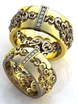 Широкие обручальные кольца с бриллиантами AOG-obr-1535 из Желтое золото от Ювелирный салон Art of glow 1
