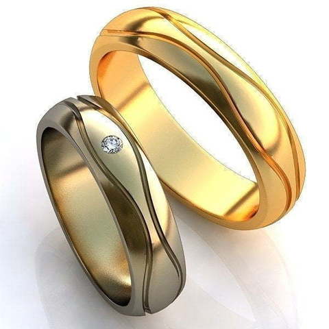 Обручальное кольцо с бриллиантом AOG-obr-196 из Желтое золото от Ювелирный салон Art of glow 1