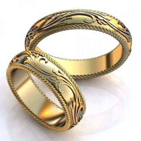 Золотые обручальные кольца AOG-obr-533 из Желтое золото от Ювелирный салон Art of glow 1