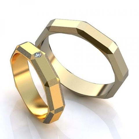 Необычные обручальные кольца AOG-obr-510 из Желтое золото от Ювелирный салон Art of glow 1