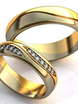 Золотые обручальные кольцо с бриллиантами AOG-obr-188 из Комбинированные от Ювелирный салон Art of glow 1