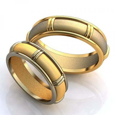 Золотые обручальные кольца AOG-obr-816 из Комбинированные от Ювелирный салон Art of glow 1