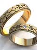 Необычные обручальные кольца с камнями AOG-obr-458 из Желтое золото от Ювелирный салон Art of glow 1