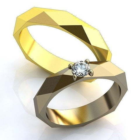 Дизайнерские обручальные кольца AOG-obr-151 из Желтое золото от Ювелирный салон Art of glow 1