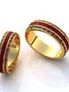Обручальные кольца с рубинами и эмалью R-KO-1073 из Желтое золото от Ювелирный салон Art of glow 1
