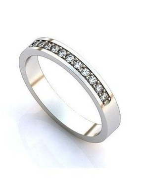 Бриллиантовое обручальное кольцо из белого золота AOG-WRB-035 из Белое золото от Ювелирный салон Art of glow 1