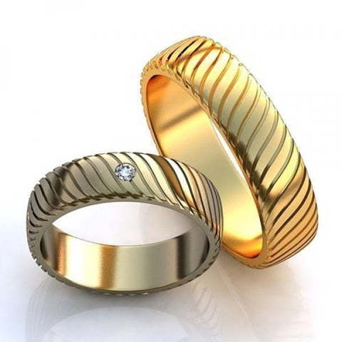 Золотые обручальные кольца AOG-obr-472 из Желтое золото от Ювелирный салон Art of glow 1