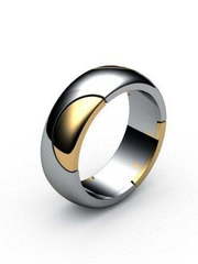 Широкое золотое обручальное кольцо R-KO-2010 из Комбинированные от Ювелирный салон Art of glow 1