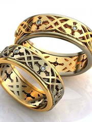 Обручальные кольца с бриллиантами AOG-obr-576 из Комбинированные от Ювелирный салон Art of glow 1