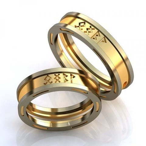 Золотые обручальные кольца AOG-obr-484 из Комбинированные от Ювелирный салон Art of glow 1