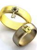 Необычные обручальные кольца с подвесками AOG-obr-508 из Желтое золото от Ювелирный салон Art of glow 1