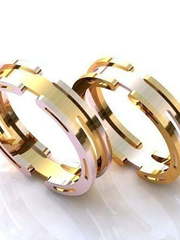 Стильные оригинальные обручальные кольца R-KO-1003 из Комбинированные от Ювелирный салон Art of glow 1