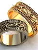 Широкие обручальные кольца с узором AOG-obr-166 из Желтое золото от Ювелирный салон Art of glow 1