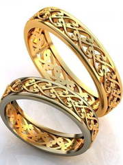 Обручальные кружевные кольца AOG-obr-561 из Комбинированные от Ювелирный салон Art of glow 1