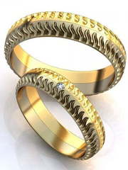 Золотые обручальные кольца AOG-obr-552 из Комбинированные от Ювелирный салон Art of glow 1