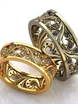 Обручальные кольца с узором и камнями AOG-obr-492 из Желтое золото от Ювелирный салон Art of glow 1