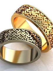 Обручальные кольца эксклюзивного дизайна AOG-obr-173 из Желтое золото от Ювелирный салон Art of glow 1