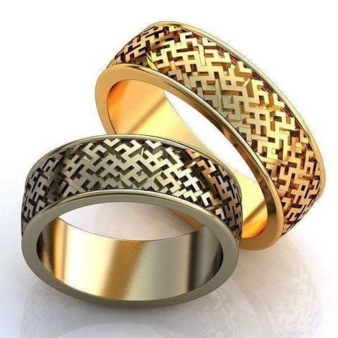 Обручальные кольца эксклюзивного дизайна AOG-obr-173 из Желтое золото от Ювелирный салон Art of glow 1