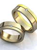 Стильные обручальные кольца для двоих AOG-obr-042 из Комбинированные от Ювелирный салон Art of glow 1