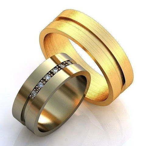 Стильные обручальные кольца AOG-obr-135 из Желтое золото от Ювелирный салон Art of glow 1