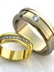 Обручальные кольца с бриллиантами AOG-obr-805 из Желтое золото от Ювелирный салон Art of glow 1