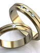 Стильные обручальные кольца с бриллиантами AOG-obr-003 из Желтое золото от Ювелирный салон Art of glow 1