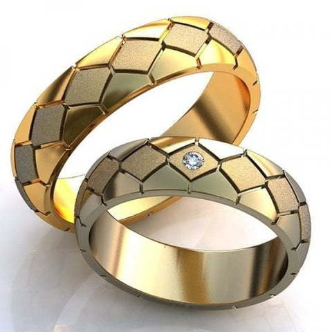 Обручальные кольца из двух видов золота AOG-obr-456 из Комбинированные от Ювелирный салон Art of glow 1