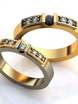 Обручальные кольца с сапфиром и бриллиантами AOG-obr-491 из Комбинированные от Ювелирный салон Art of glow 1