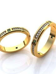 Обручальное кольцо R-KO-1054-1 из Желтое золото от Ювелирный салон Art of glow 1