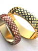 Золотые обручальные кольца с яркой эмалью AOG-obr-610 из Желтое золото от Ювелирный салон Art of glow 1