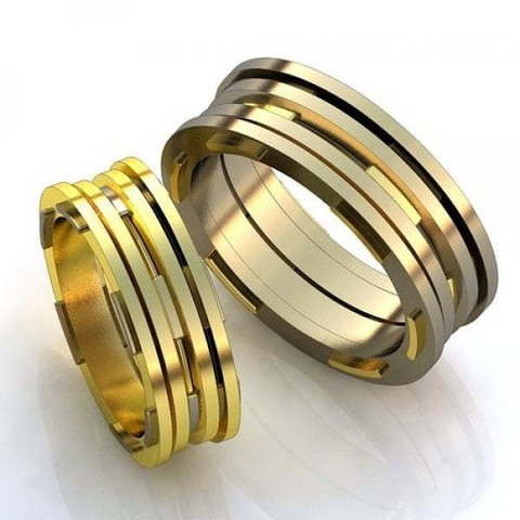 Дизайнерские обручальные кольца AOG-obr-513 из Желтое золото от Ювелирный салон Art of glow 1