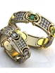 Гибкие обручальные кольца из золота с камнями AOG-WR-0010 из Желтое золото от Ювелирный салон Art of glow 1