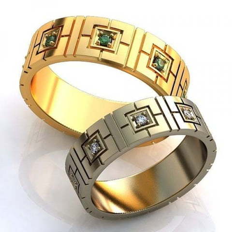 Оригинальные обручальные кольца AOG-obr-296 из Желтое золото от Ювелирный салон Art of glow 1