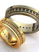 Обручальные кольца с черными и белыми бриллиантами AOG-obr-629 из Желтое золото от Ювелирный салон Art of glow 1