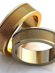 Стильные золотые обручальные кольца AOG-obr-203 из Желтое золото от Ювелирный салон Art of glow 1