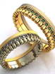 Золотые обручальные кольца с камнями по кругу AOG-obr-748 из Желтое золото от Ювелирный салон Art of glow 1