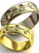 Оригинальные обручальные кольца с бриллиантами AOG-obr-334 из Желтое золото от Ювелирный салон Art of glow 1