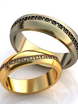 Обручальное кольцо с черными бриллиантами AOG-obr-529 из Желтое золото от Ювелирный салон Art of glow 1