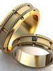 Кольца обручальные из белого золота с сапфиром AOG-obr-454 из Желтое золото от Ювелирный салон Art of glow 1