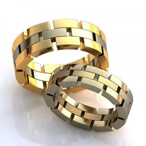 Обручальные кольца AOG-obr-478 из Комбинированные от Ювелирный салон Art of glow 1