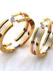Необычные обручальные кольца с бриллиантом R-KO-1081 из Комбинированные от Ювелирный салон Art of glow 1