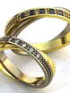Двойные обручальные кольца с бриллиантами AOG-obr-182 из Комбинированные от Ювелирный салон Art of glow 1