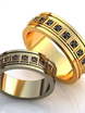 Обручальные кольца с рубинами и сапфирами AOG-obr-766 из Желтое золото от Ювелирный салон Art of glow 1